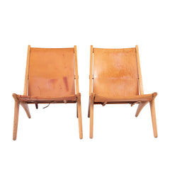 #77 Pair of Leather Chairs by Uno & Osten Kristiansson,