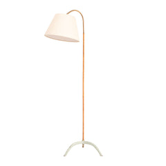 #1517 Floor Lamp with Wrapped Cane by Paavo Tynell