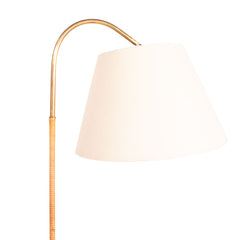#1517 Floor Lamp with Wrapped Cane by Paavo Tynell