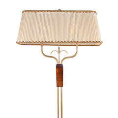 #1002 Floor Lamp in Brass and Wood