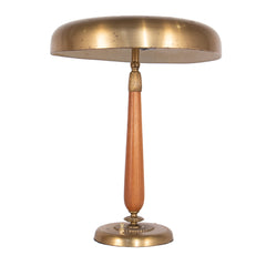 #106 Table Lamp in Brass and Wood by Einar Backstrom, Year Appr. 1940,