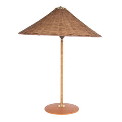 #1105 Table Lamp in Leather and Cane