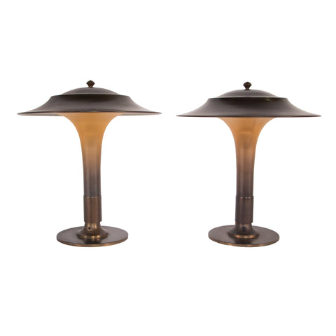 #1112 Pair of Torch Lamps by Fog and Morup