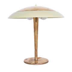 #1170 Table Lamp in Brass and Glass by Paavo Tynell