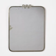 #1180 Art Deco Mirror in Pewter by Nils Fougstedt