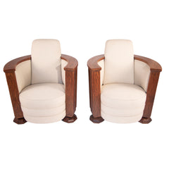 #1249 Pair of Lounge Chairs in Oak