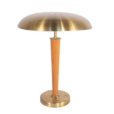 #1262 Table Lamp in Brass and Wood