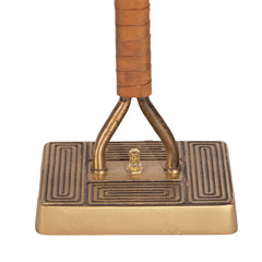 #155 Table Lamp in Brass and Leather by Sonja Katzin