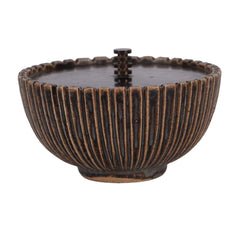 #1599 Stoneware Bowl with Lid by Arne Bang
