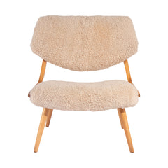 #166 Lounge Chair in Sheep Skin by Svante Skogh