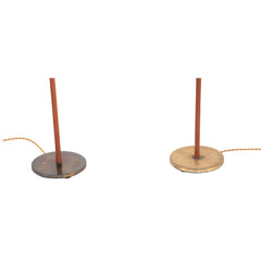 #172 Pair of Floor Lamps Wrapped in Leather