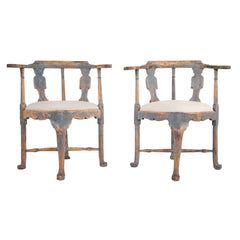 #178 Pair of Baroque Desk/Corner Chairs