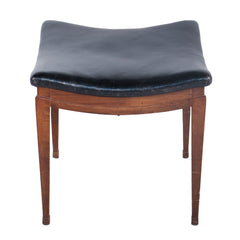 #18  Stool in Cuban Mahogony and Leather by Frits Henningsen