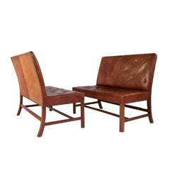#201 Pair of Leather Benches by Palle Suenson