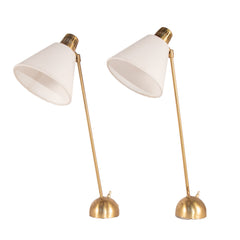 #206 Pair of Table Lamps in Brass by Hans Bergstrom