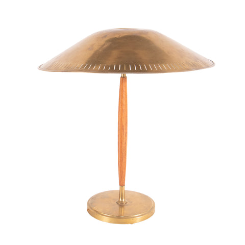 #21 Table Lamp in Wood and Brass by Harald Notini