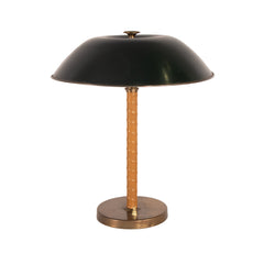 #321 Table Lamp in Leather and Brass by Bertil Brisborg