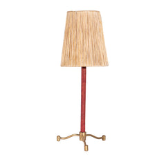 #333 Table Lamp in Brass and Leather by Hans Bergstrom