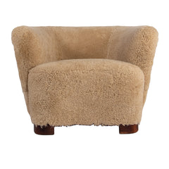 #34 Lounge Chair in Sheepskin, Year Appr. 1940