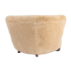 #34 Lounge Chair in Sheepskin, Year Appr. 1940