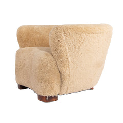 #34 Lounge Chair in Sheepskin, Year Appr. 1940