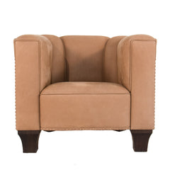 #384 Nubuck Leather Club Chair for ”Palais Stoclet” by Josef Hoffman