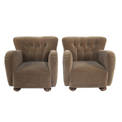#390 Pair of Club Chairs