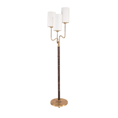 #429 Three Headed Floor Lamp Wrapped in Leather by Hans Bergstrom