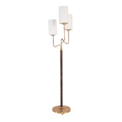 #429 Three Headed Floor Lamp Wrapped in Leather by Hans Bergstrom