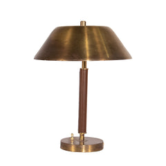 #440 Brass and Leather Table Lamp