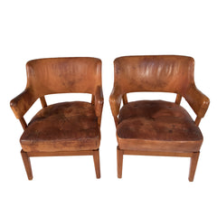 #491 Pair of Club Chairs by Carl Axel-Acking