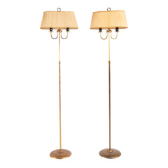 #532 Pair of Adjustable Floor Lamps in Brass by Bertil Brisborg