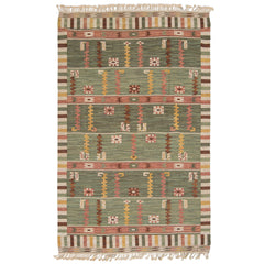 #1044 Vintage Swedish Flatweave Rug