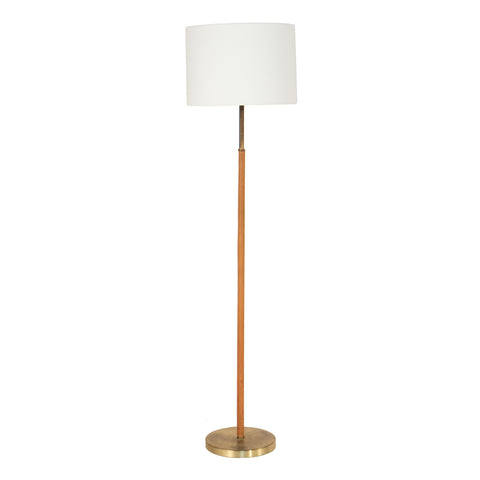 #1168 Floor Lamp in Brass and Leather