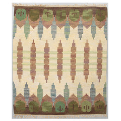 #1192 Vintage Swedish Flat weave Rug by JUDITH JOHANSSON
