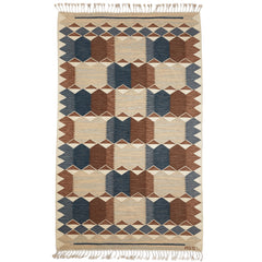 #1191 Vintage Swedish Flat Weave Rug by Anna-Greta Sjöqvist