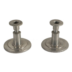 #124 Pair of Candleholders in Pewter by CG Hallberg
