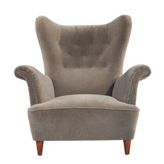 #1315 Wingback Lounge Chair in Velvet