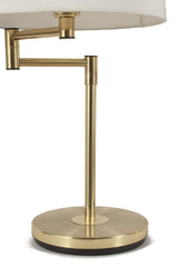 #1682 Pair of Adjustable Brass Table Lamps