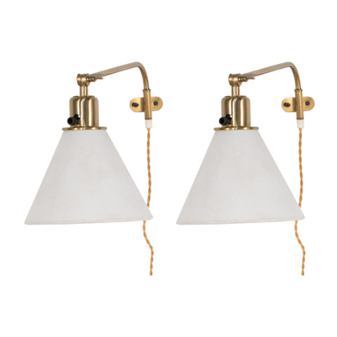 #1 Pair of Wall Sconces in Brass by Josef Frank