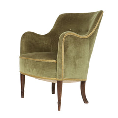 #320 Lounge Chair in Velvet by Carl Malmsten