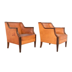 #321 Pair of Leather Club Chairs by Ernst Kuhn