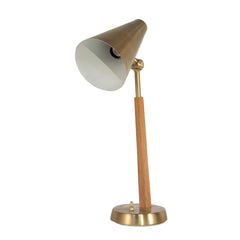 #364 Desk Lamp in Brass and Wood