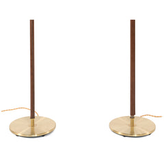 #386 Pair of Floor Lamps Wrapped in Leather