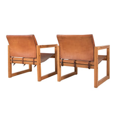 #437 Pair of Leather “Safari” Chairs