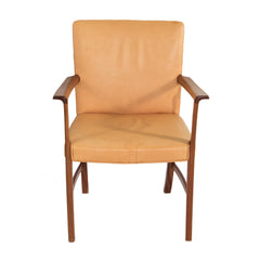 #44 Leather Armchair by Ole Wanscher