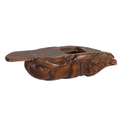 #575 Wodden Carved Dog with Lid