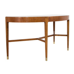 #68 Swedish Demi Lune Table in Walnut