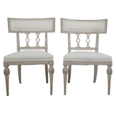 #7019 Pair of Gustavian Side Chairs by Ephraim Stahl