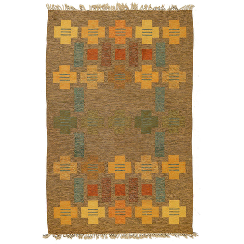 #775 Vintage Swedish Flat Weave Rug